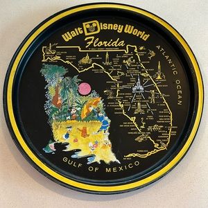 Vintage Disney World Florida Metal Plate